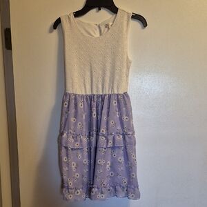 Knitworks White and Cream Sleeveless Sundress Casual